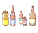 ビン茶色