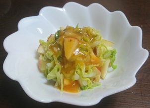 柿ドレッシングのフルーツサラダ