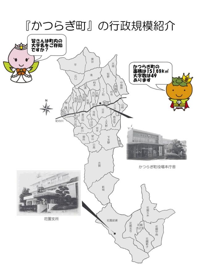 かつらぎ町の行政規模